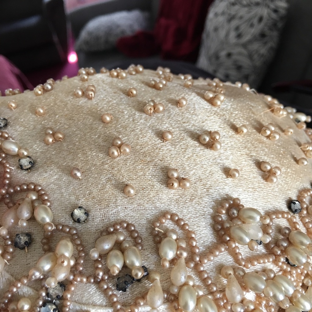 Custom made hat-Hand beaded!  1950s - Picture 3 of 4